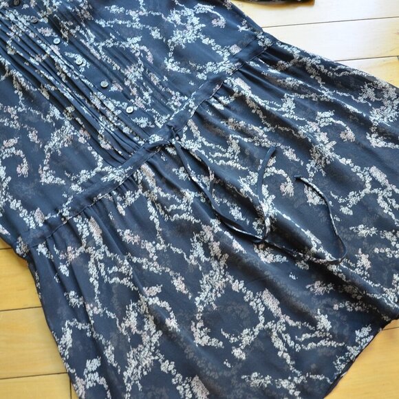 CLUB MONACO Sheer Silk Tunic Dress with Drawstring Waist Size 2 - Picture 7 of 12